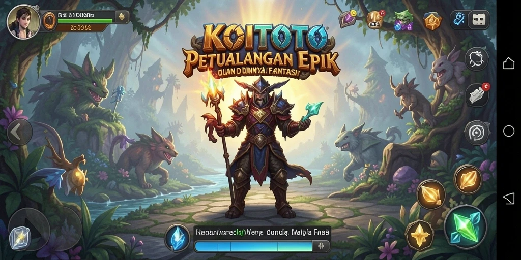 Screenshot gameplay KOITOTO menampilkan aksi seru dan karakter yang menawan.