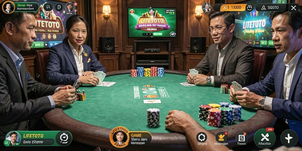Screenshot utama LITETOTO yang menampilkan serunya permainan Poker.