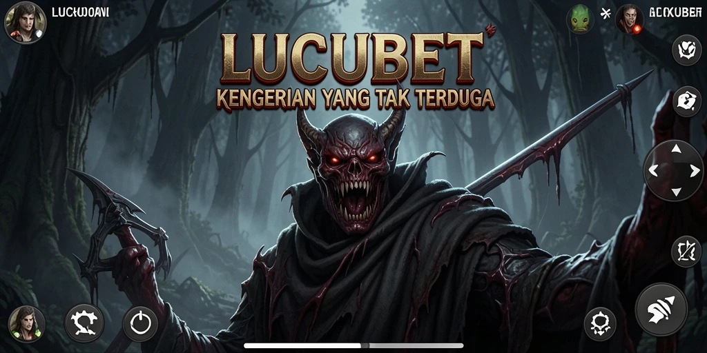 Tangkapan layar menampilkan suasana mencekam LUCUBET dengan elemen horor yang kuat.