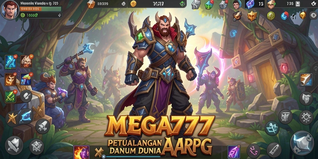 Tampilan gameplay MEGA777 yang penuh aksi dan strategi.